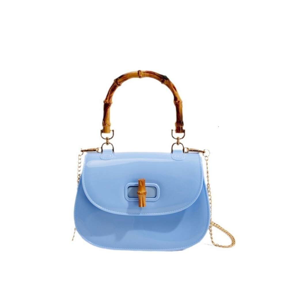 PVC Barbie Jelly Fashionable and Versatile Handheld Summer Women's Skew Crossing Cute Bamboo Shell Bag