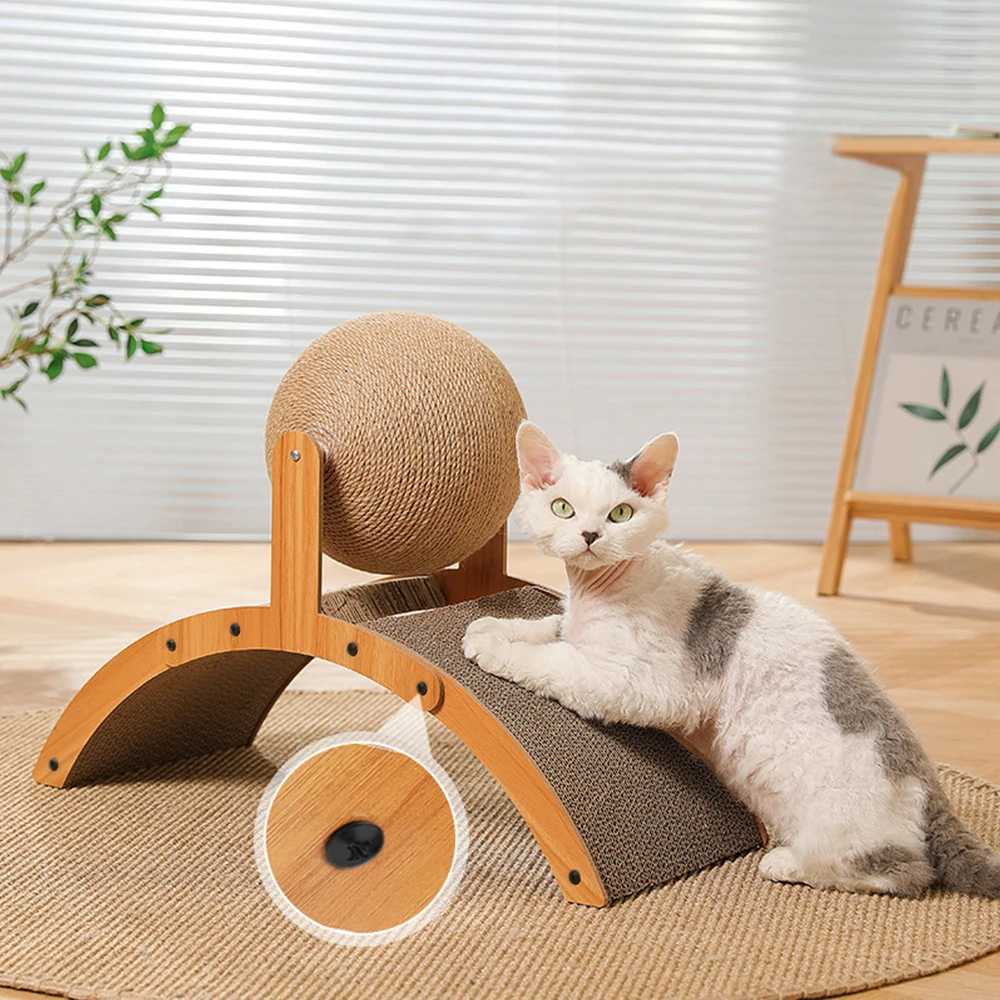 Cat Scratching Ball Toy Kitten Sisal Rope Ball Board Grinding Paws Toys Cats Scratcher Wear-resistant Pet Furniture suppliesXJ240817