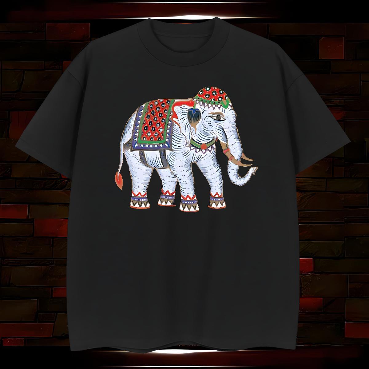 Fashion New Men Tees elephant Home Outdoor 230g 100% Cotton Tops Short Sleeve Soft Cool Design T Shirts Men Anime Print