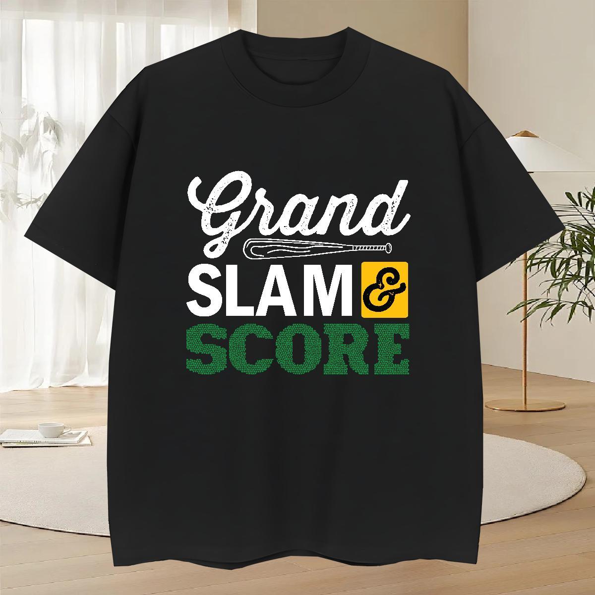 Free Shipping Tshirts Street Casual 100% Cotton 230g DIY O-Neck Short Sleeve Grand Slam T-Shirts for Men Designer Fashion Tops Shirt