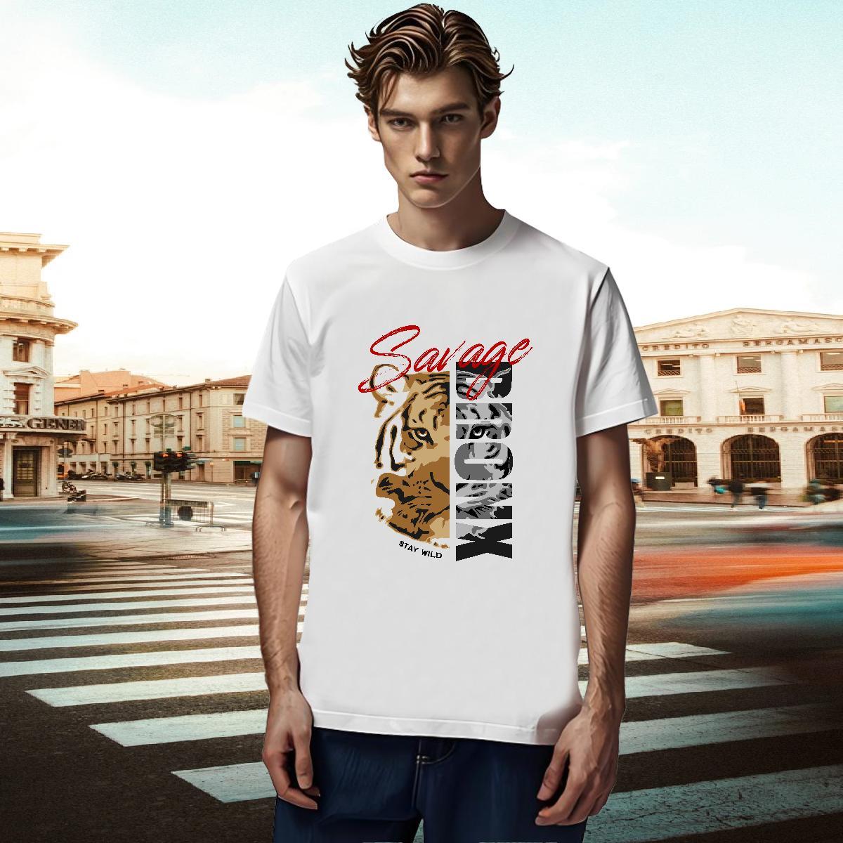2024 Designer Tshirt for Man Woman tiger Casual Beach 230g Pure Cotton Wear Breathable Crew Neck Classic T-Shirts for Men Custom Printing