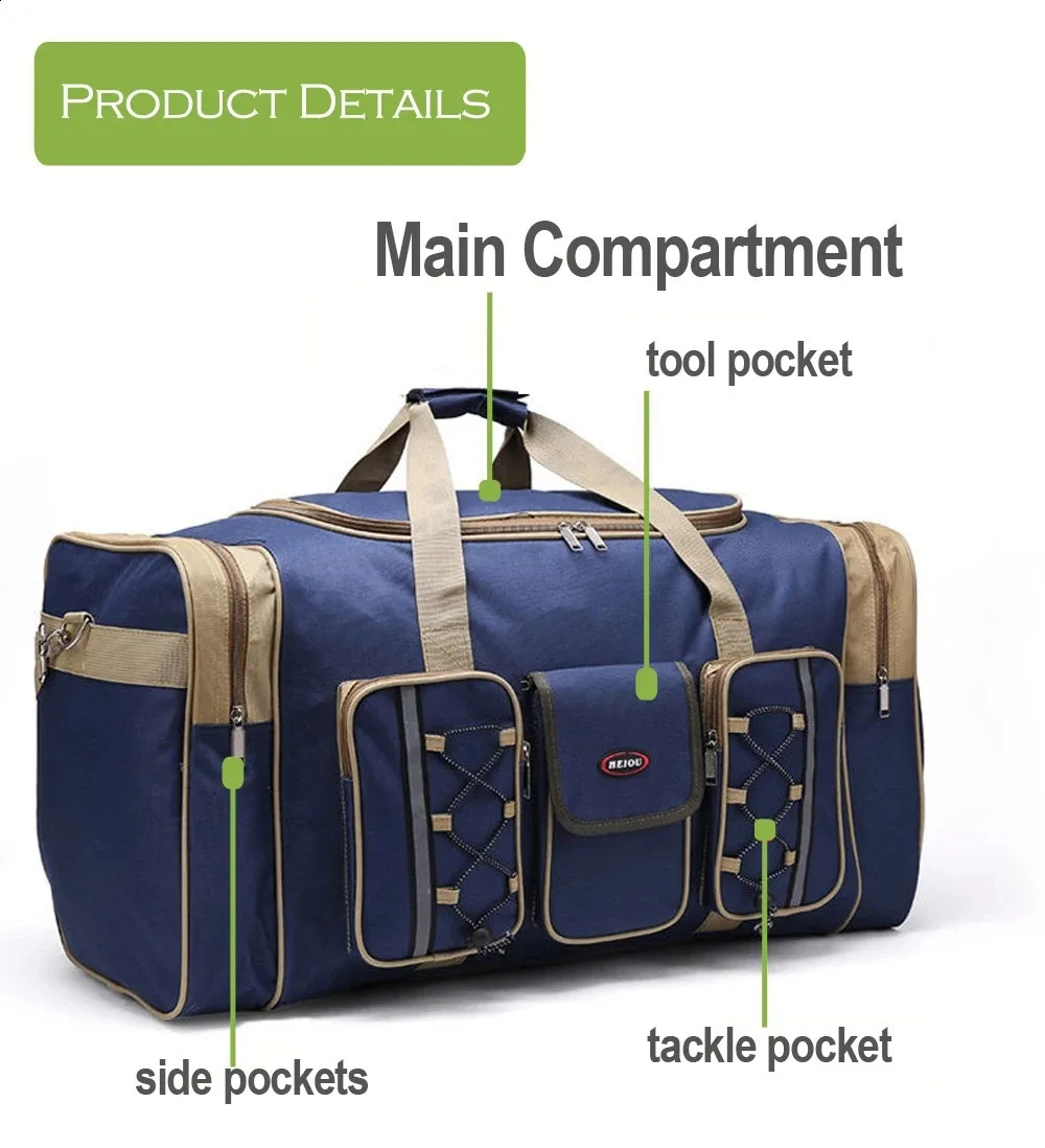 70L Waterproof Nylon Luggage Gym MountaBags Outdoor Travel Bag Large Traveling For Mountaineering Travel Dufflel Sport Handbags 240819