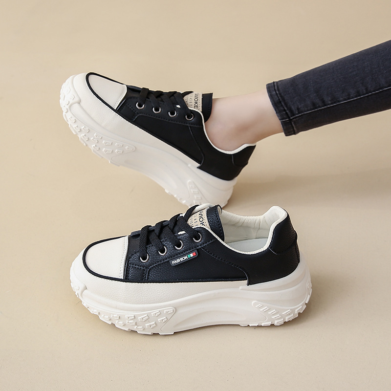 Ddmysports Korean Version Of Little White Summer New Instagram Student Leisure Street Shooting For Women Thick Sole Elevated Board Shoes Z OUTDOOR