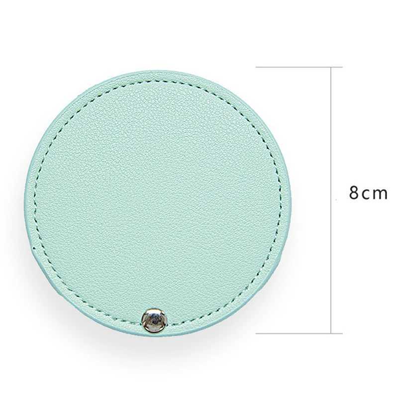 1PC Portable Mini Stainless Steel Makeup Pocket Mirror Round Shape Cosmetic Folding Pocket Compact Mirrors Y240819