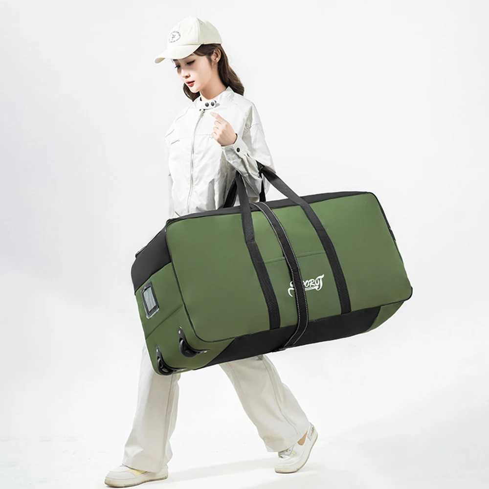 Travel Large Capacity Oxford Cloth Waterproof Wear-resistant Wheel tote/Pulley bag/Backpack CL240820