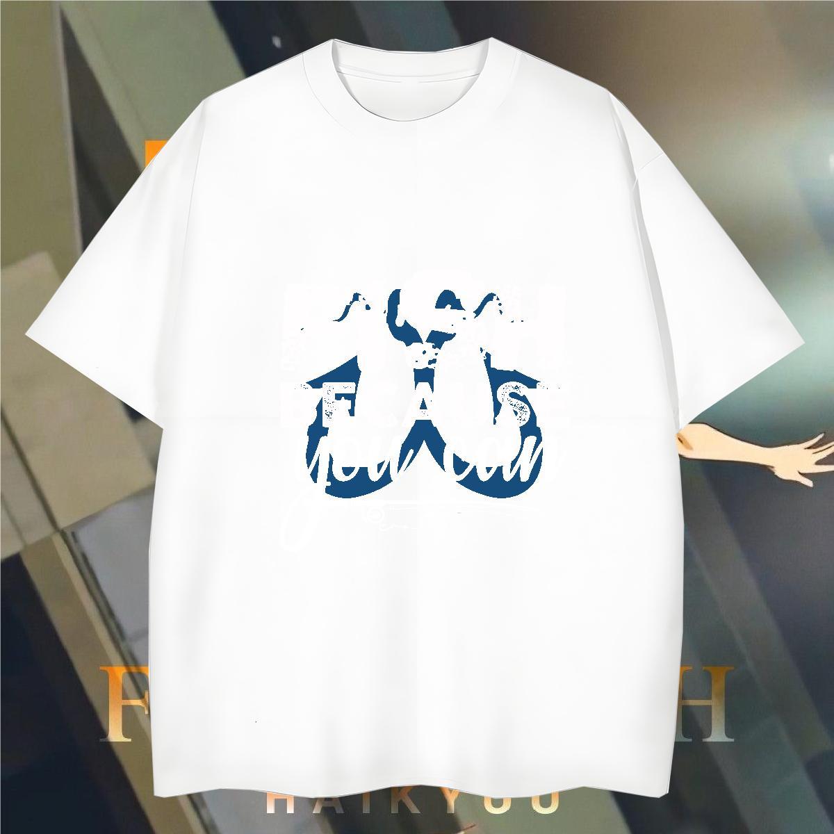 High Quality fish 230g Pure Cotton Tshirt for Man Woman Daily Outfit Breathable Short Sleeve T-Shirts Casual New Graphic Clothings
