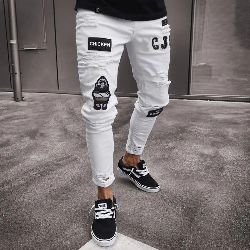Straight jeans mens retro washed denim pants springsummer boyfriend bag streetwear ner Trousers 240819