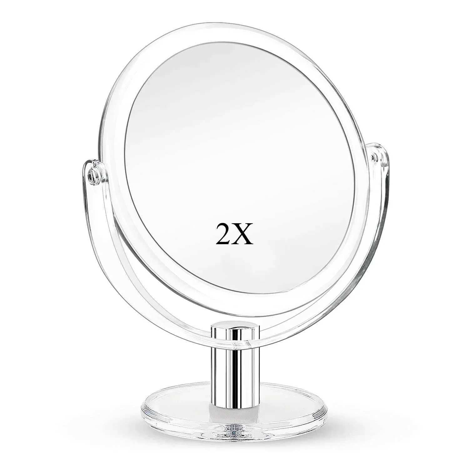 Fabuday Magnifying Makeup Mirror Double Sided 1X 2X Magnification MirrorTransparentTable Top Vanity Mirror Y240819