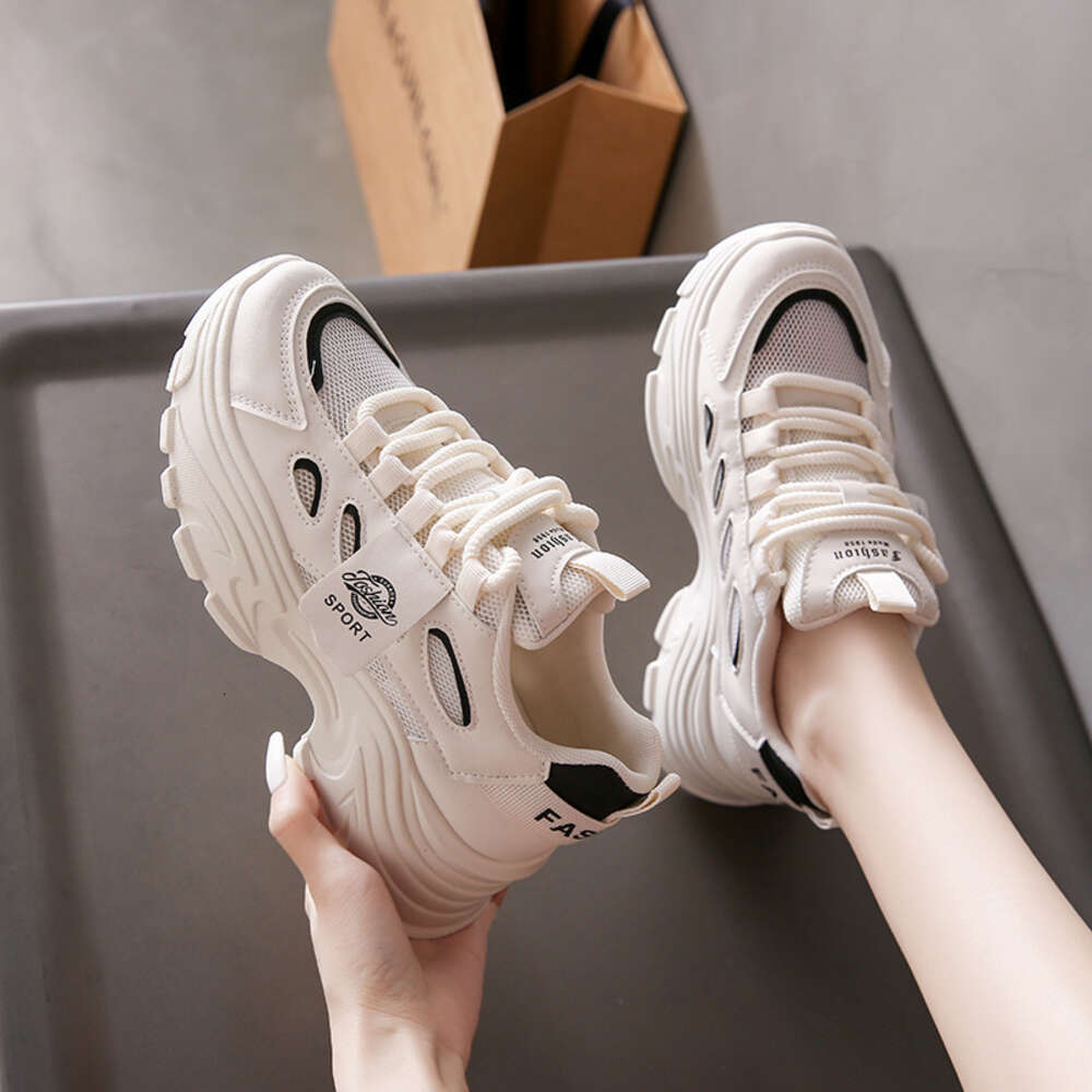 Ddmysports Instagram Korean Edition New Dad Female Summer Student Sports Running Casual Thick Sole Elevated Shoes FB OUTDOOR