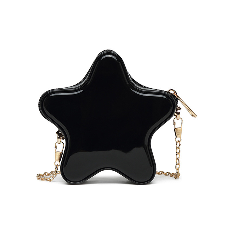 PVC pentagonal Barbie jelly bag, fashionable versatile backpack, dirt resistant and easy to wash, summer women's diagonal cross bag