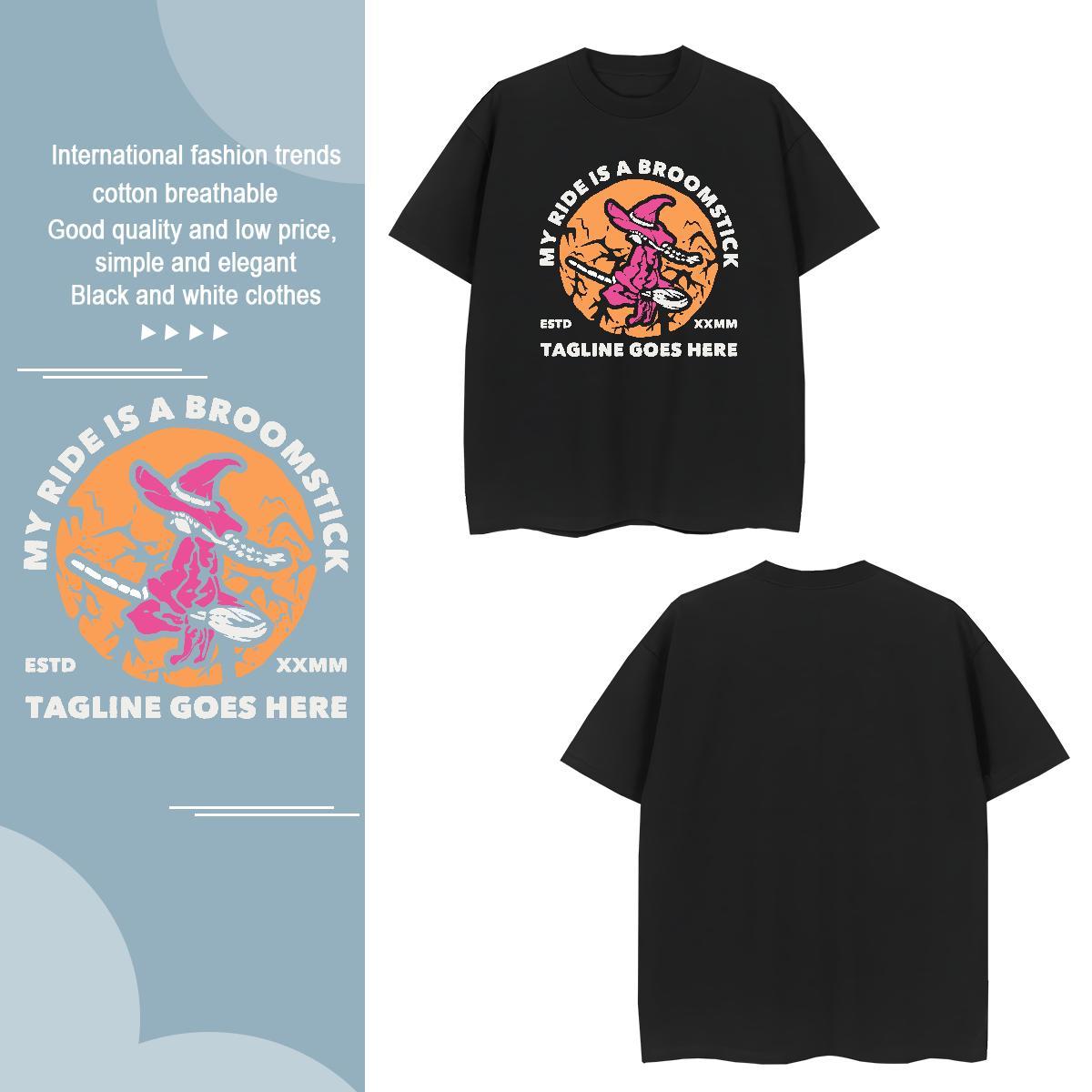 Designer letter T shirt Daily Wear Mens Tshirts 230g 100% Cotton 2024 DIY Breathable Short Sleeve DIY Printed Top Tees