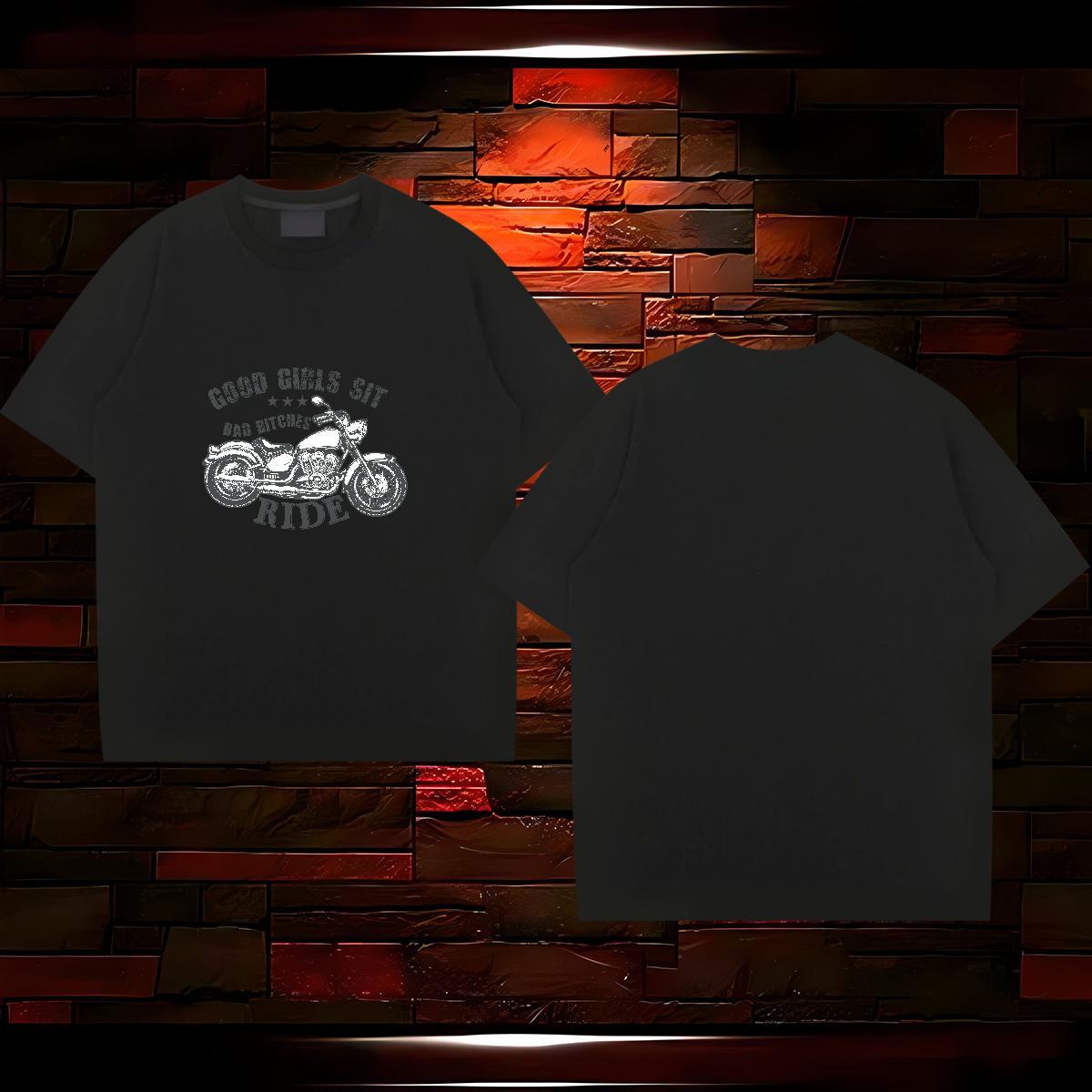 TOP Quality motorbike 230g 100% Cotton Couples T Shirts Spring Summer Breathable Soft T Shirts Men Fashion Custom Big Size Tops Shirt