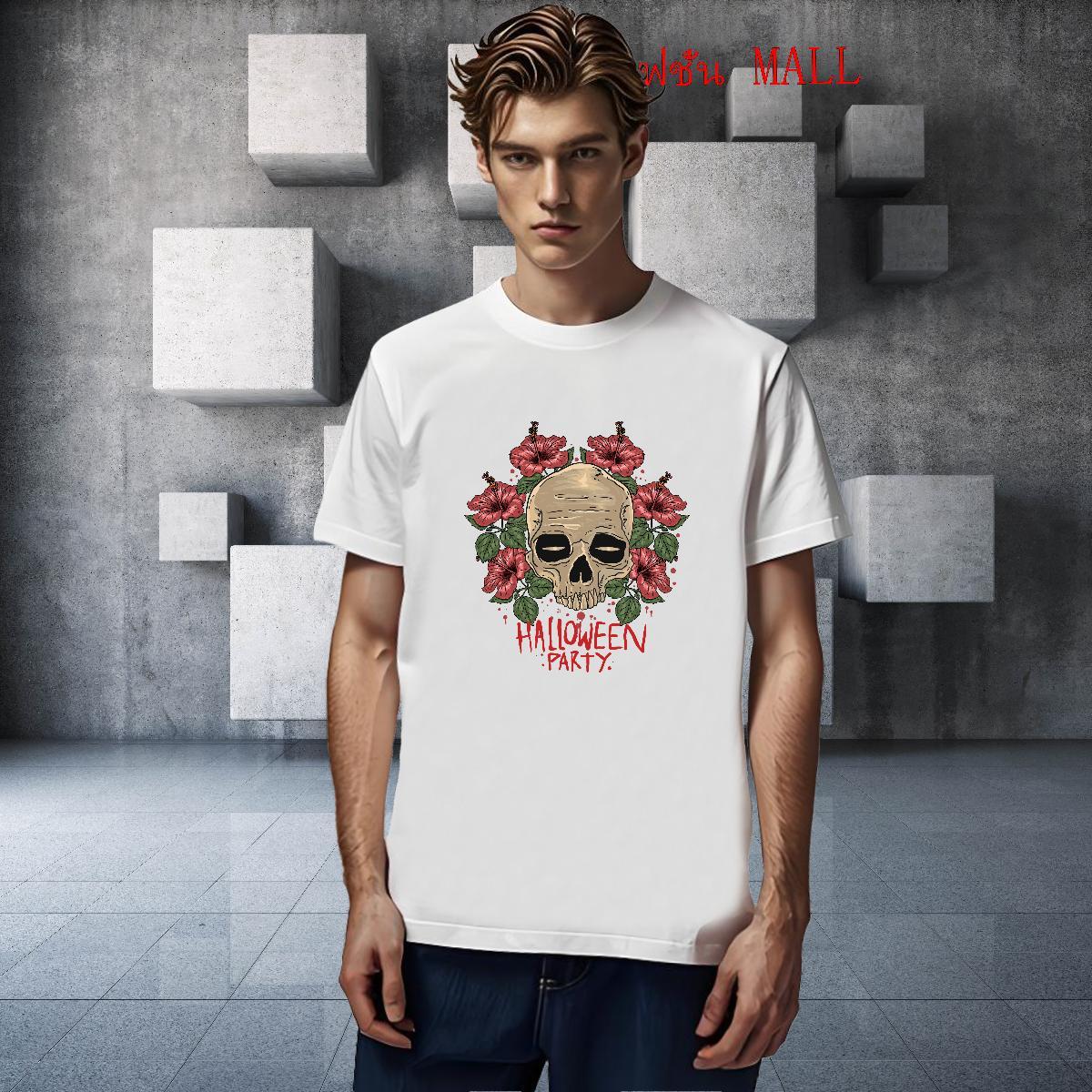Loose Men T Shirts flower O-Neck Short Sleeve Street Casual Custom Print Plus Size 230g Pure Cotton Men Tshirts Factory Direct Tees