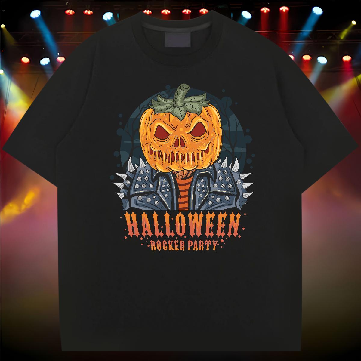 Unisex T Shirt For Man halloween Crew Neck Breathable Home Outdoor DIY Printed 230g 100% Cotton Mens Tshirts Stylist Tee Shirt