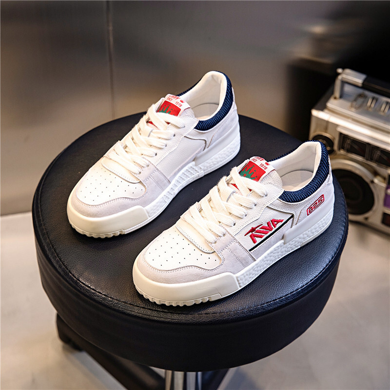 Ddmysports Top Layer Cowhide Small White Shoes For Women In New Flat Bottomed Shallow Mouth Casual Leather Versatile Sports Single S Trend OUTDOOR