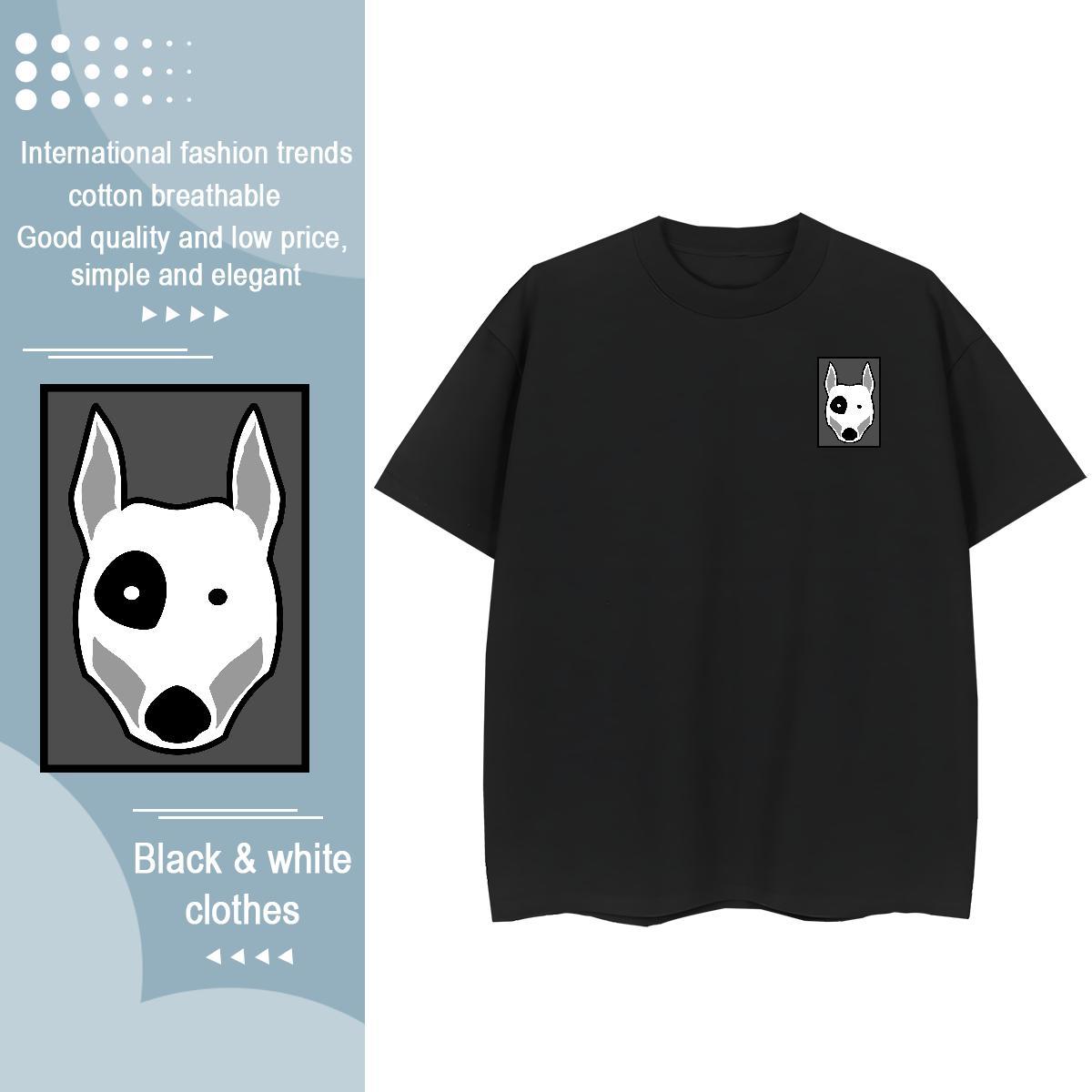 Custom Tshirt for Man Woman Dog Casual Daily Wear 100% Cotton 230g Tshirts Round Neck Short Sleeve Loose Fit Man T Shirts Custom Printing