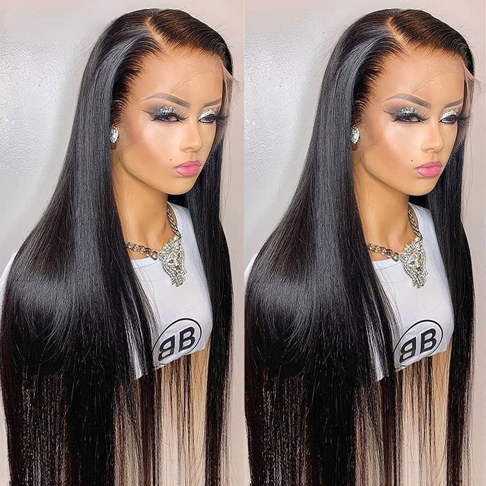 Straight Full Lace Front Wigs Pre Plucked 5x5 Hd Lace Closure Wig 13x6 Lace Frontal Human Hair Wigs 30 32 34 Inch