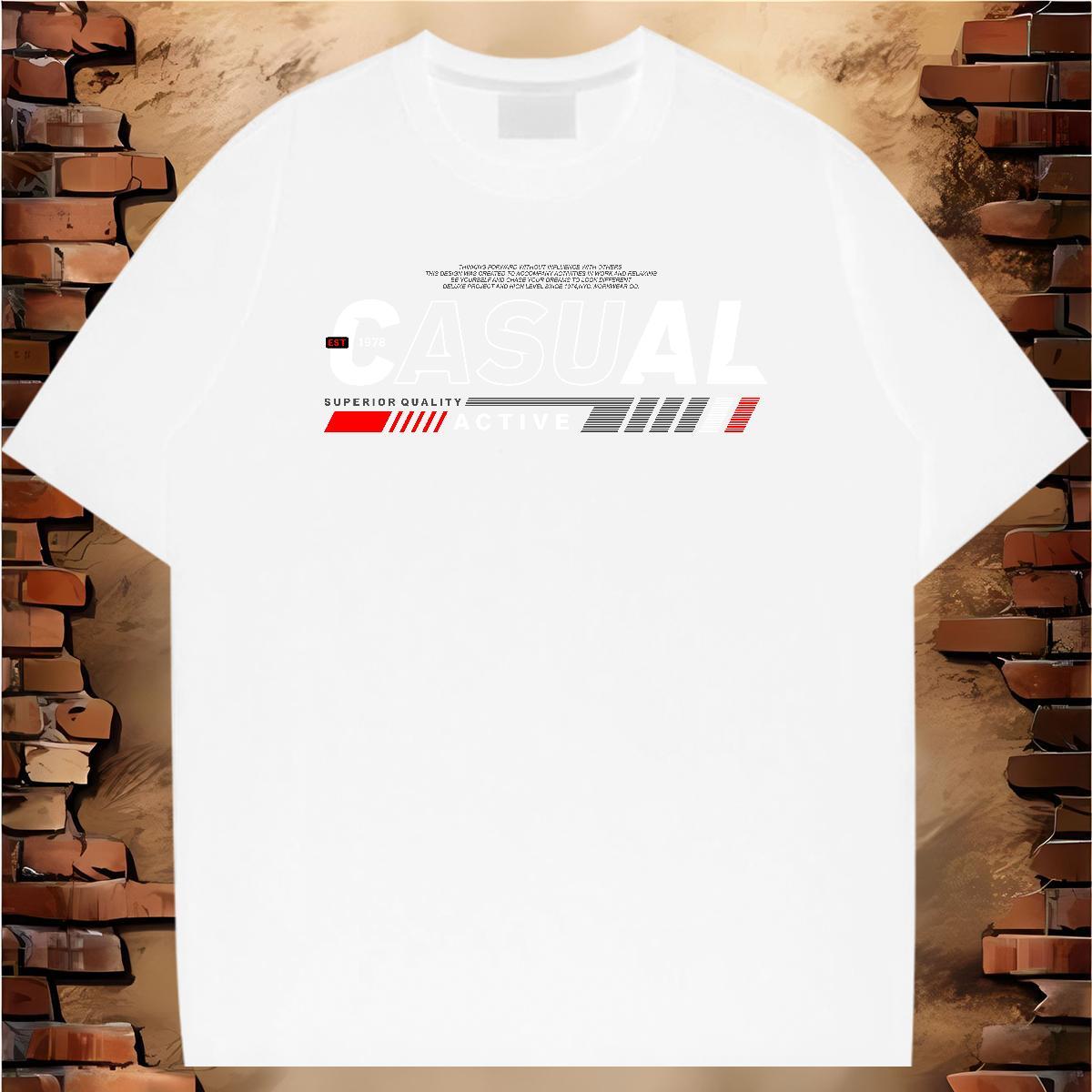 Unisex letter 100% Cotton 230g Mens Tshirts Outdoor Crew Neck Breathable Men T Shirts Fashion Casual Custom Cartoon Tees