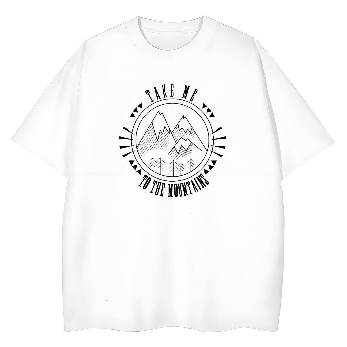 Factory Direct Womens Tshirts Casual Beach Breathable Short Sleeve Polos 5A 230g 100% Cotton mountains DIY Anime Printed Woman T Shirts