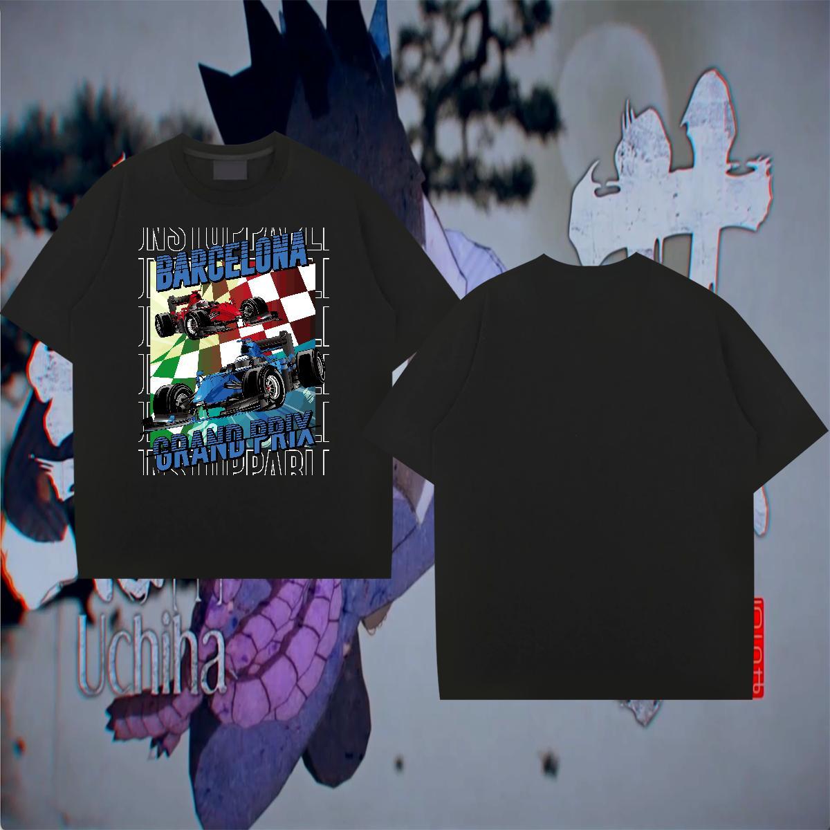Soft Men Tees Street wear Hip Hop 230g Cotton DIY Anime Breathable Short Sleeve car T-Shirts Classic Tees Shirts