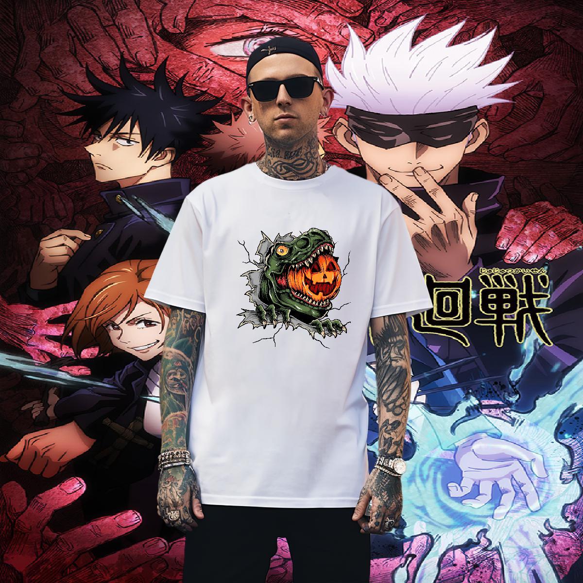 Brand T Shirts Men crocodile Pure Cotton Street wear Hip Hop Custom Anime 230g Pure Cotton Tshirt for Man Woman 2024 New Clothes