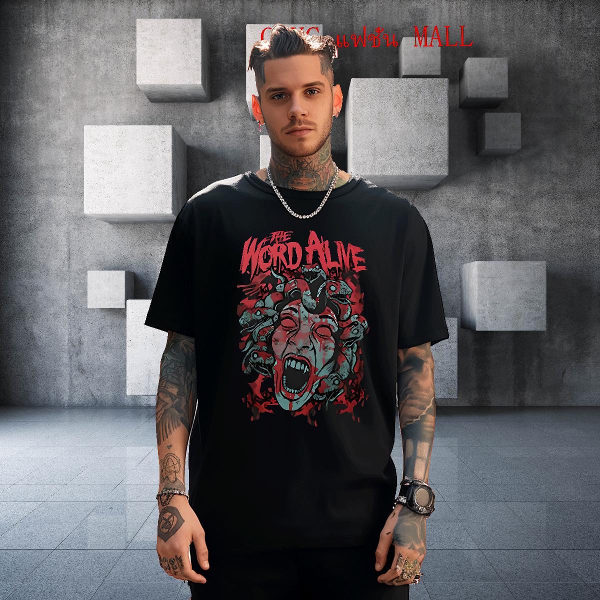 Free Shipping scary Men Tops Tees 230g 100% Cotton Man T Shirts Custom Print Oversized Casual Breathable Soft Cool Tees Shirts
