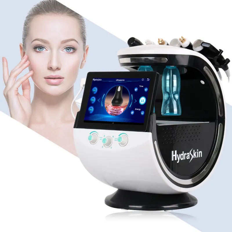Microdermabrasion Machine Facial For Deep Skin Cleaning Small Bubble 7 in 1 Ice Blue Oxygen Face Cleaning Machine