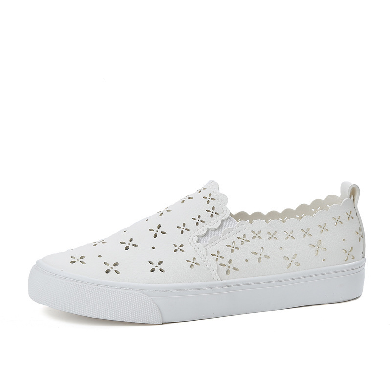 Ddmysports Summer Breathable Little White For Women New Ollow One Step Flat Comfortable Lazy Korean Edition Nurse Board Shoes OUTDOOR
