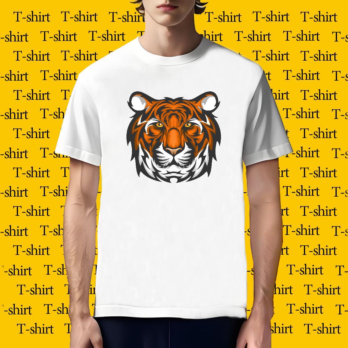 Loose Fit T Shirt For Man tiger Breathable Short Sleeve High Street Hip Hop Customized 230g Cotton Men Tees 2024 Summer Polos