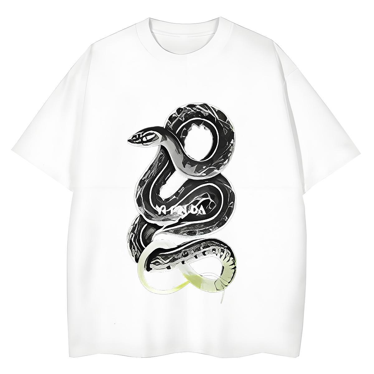 Designer Women Tshirts Sport O-Neck Short Sleeve Clothes Shirt Free Shipping 100% Cotton 230g snake Floral Print Womens T Shirts