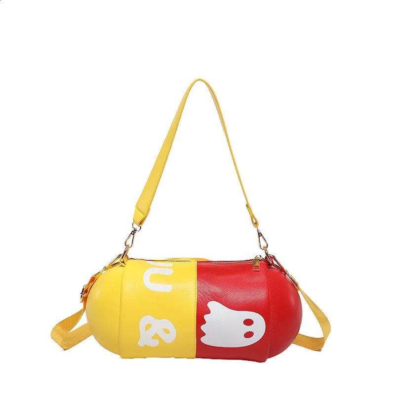 Funny Shoulder Bag For Girls Pill Shape Crossbody Bag 240819