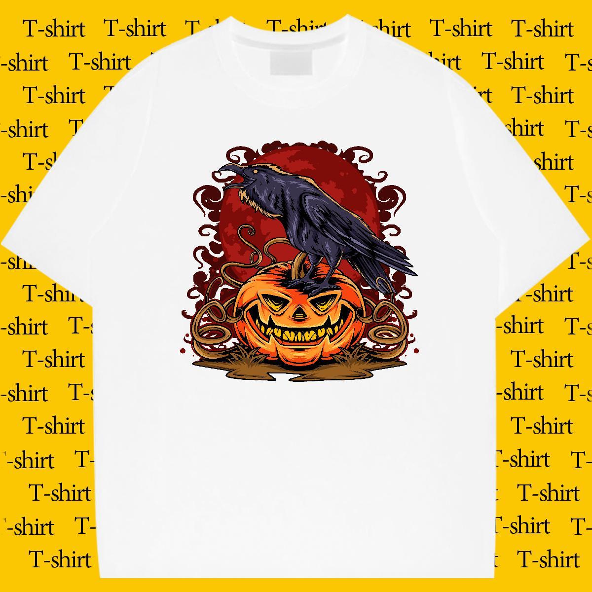 2024 pumpkin Men Tees 230g Cotton Men T Shirts Custom Printing Casual Short Sleeve O-Neck Brand Polos