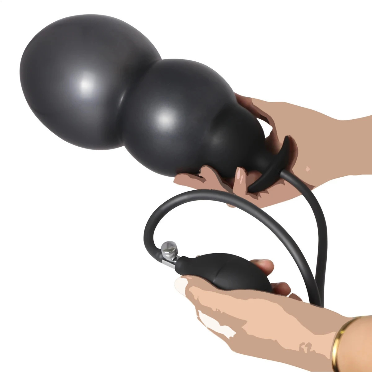 Adult G spot Expansion Stimulator Inflatable Anal Butt Plug Dilator Big Dildo Insertion Sex Toy Male Prostate Massager 240813