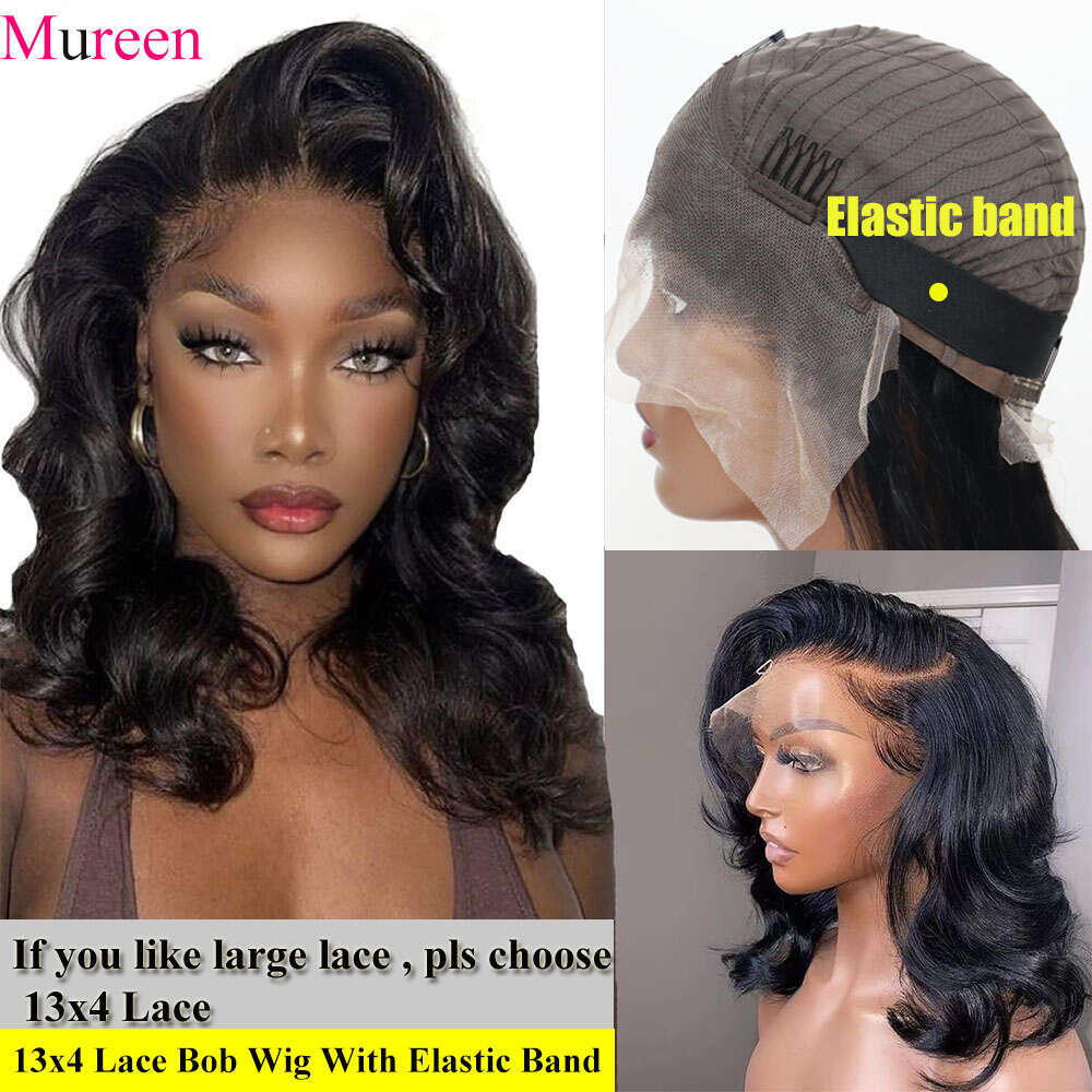Glueless Bob For Women Ready To Go Wigs 4X4 Lace Closure Wig Human Hair Body Wave 13X4 Frontal Wear