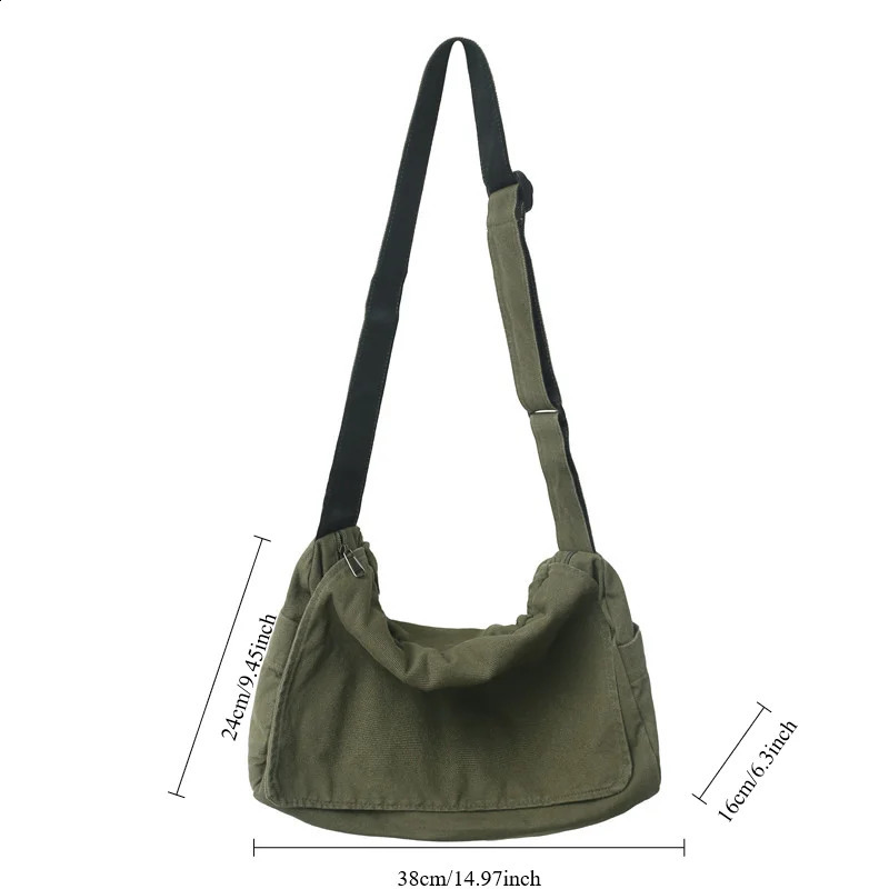 Large Capacity Canvas Womens Messenger Bag Vintage Handbag Canvas Shoulder Tote Bags Casual Handbag Crossbody Handbags 240819