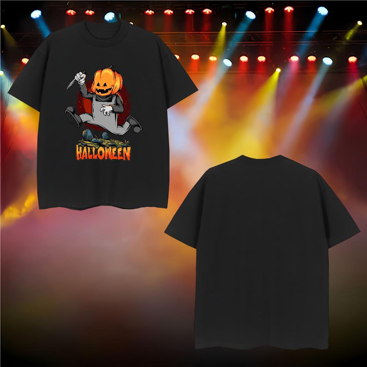 T shirt 100% Cotton 230g halloween Spring Summer Breathable DIY Printed Men Tees New Designer Loose Fit Tshirts