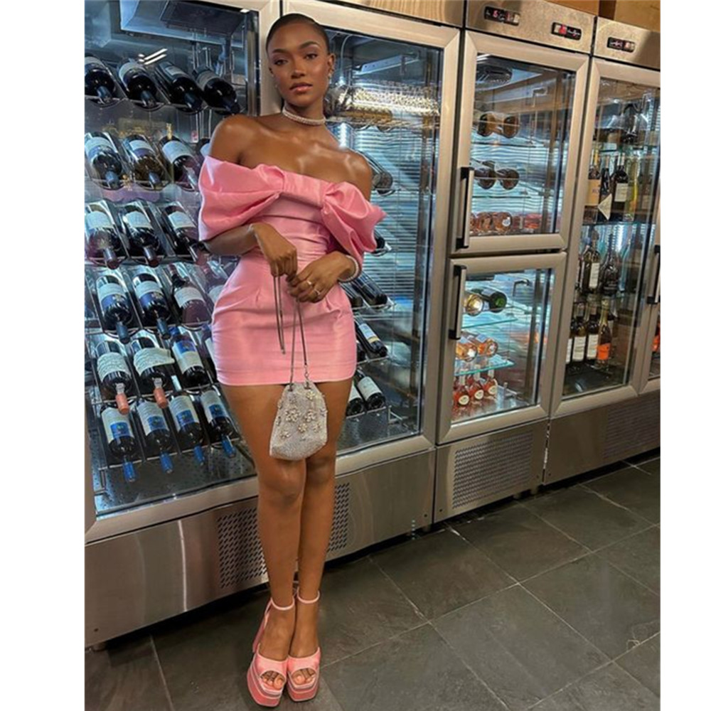 Sexy Pink Homecoming Dress Short Prom Gowns Birthday Party Cocktail Robe De Soiree Cute Graduation Gown Custom Made