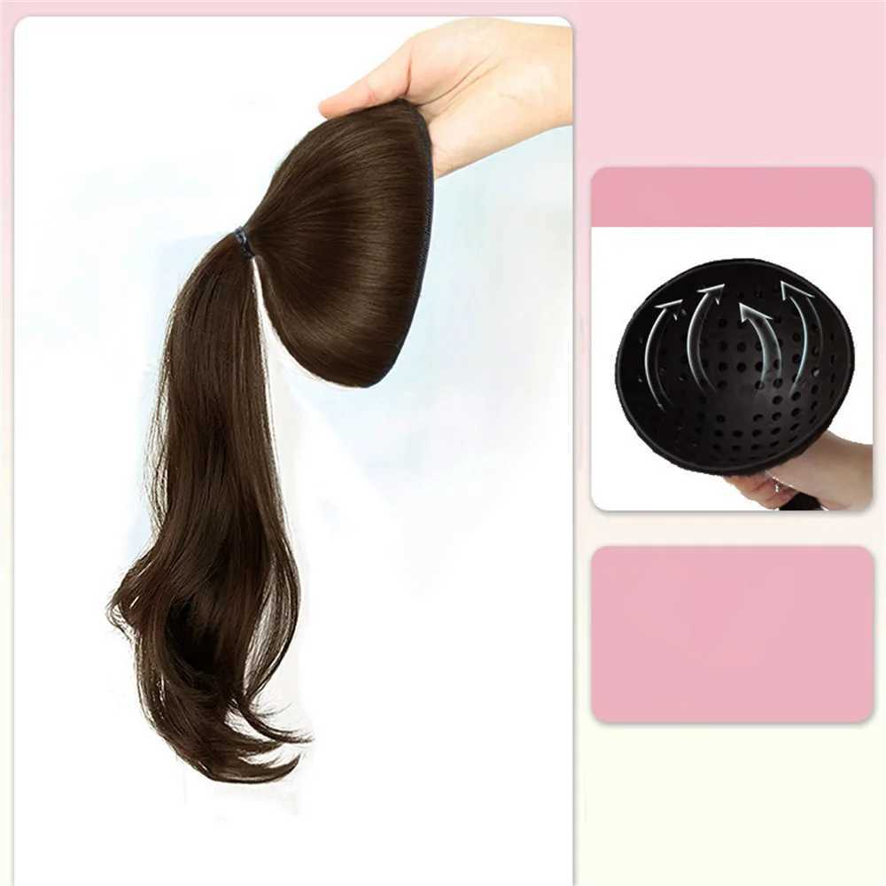 Fashionable Curly Ponytail Wig Womens Natural Wig Perfect Head Shape Simulation Pomelo Leather Used for Ultra Light Hair Growth Curly Hair Pon W240817