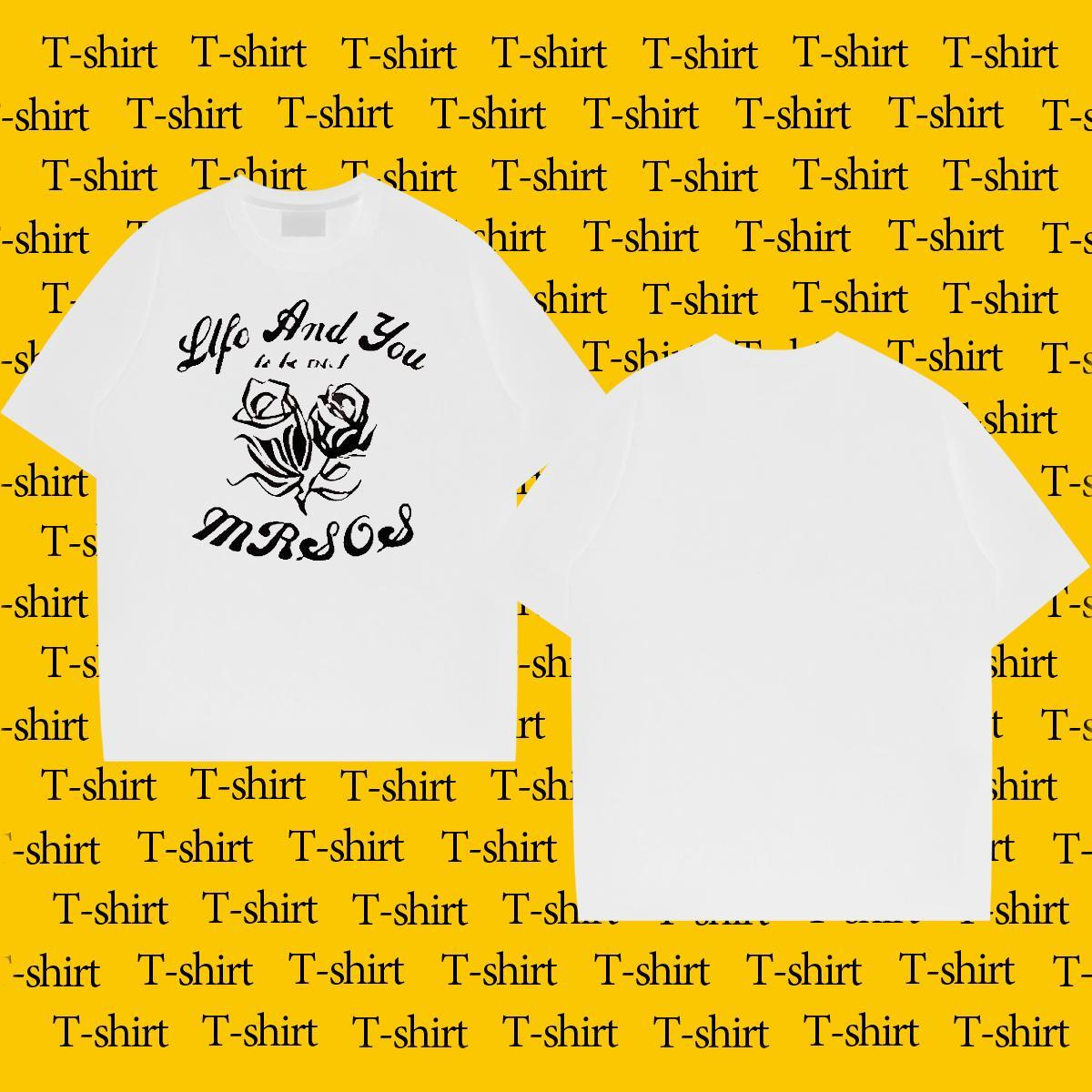 Designer Men Tops Tees flower Casual Beach 100% Cotton 230g Tees Shirts Breathable Short Sleeve Loose Mens T Shirts DIY Anime