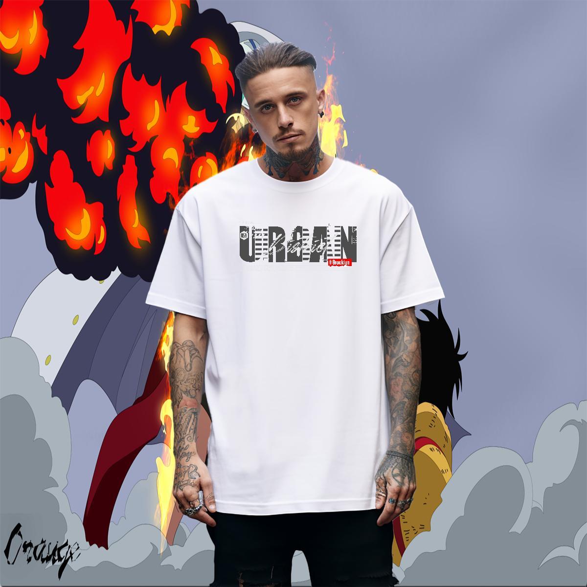 Cool Men Tshirts Outdoor 230g Pure Cotton Customized Print Crew Neck letter Men T Shirts New Tops Shirt