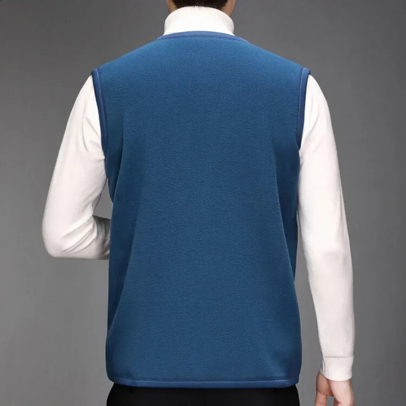 autumn and winter casual fashion solid color vest largesized highend velvet 240819
