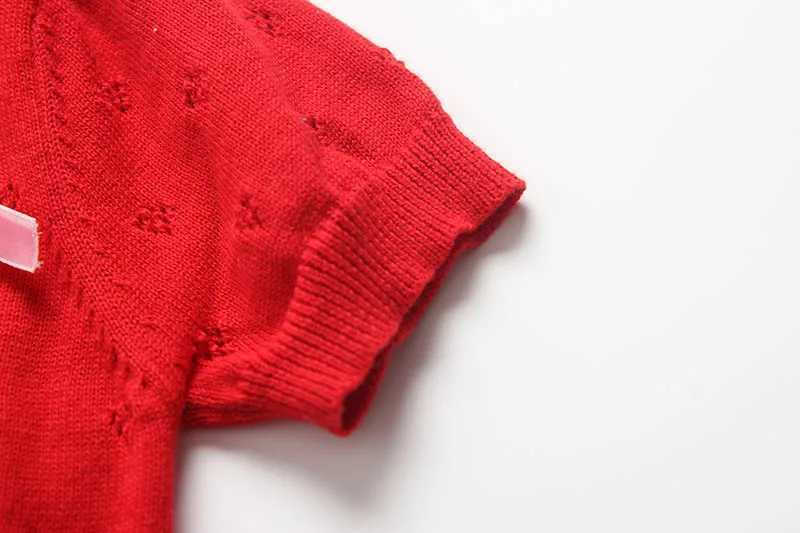 1-10yrs Red Summer Girls Jacket Beach Girls Cardigan Short-Sleeved Girls Coat 1 2 3 4 5 6 Years Old Girls Clothes 194002XJ240819