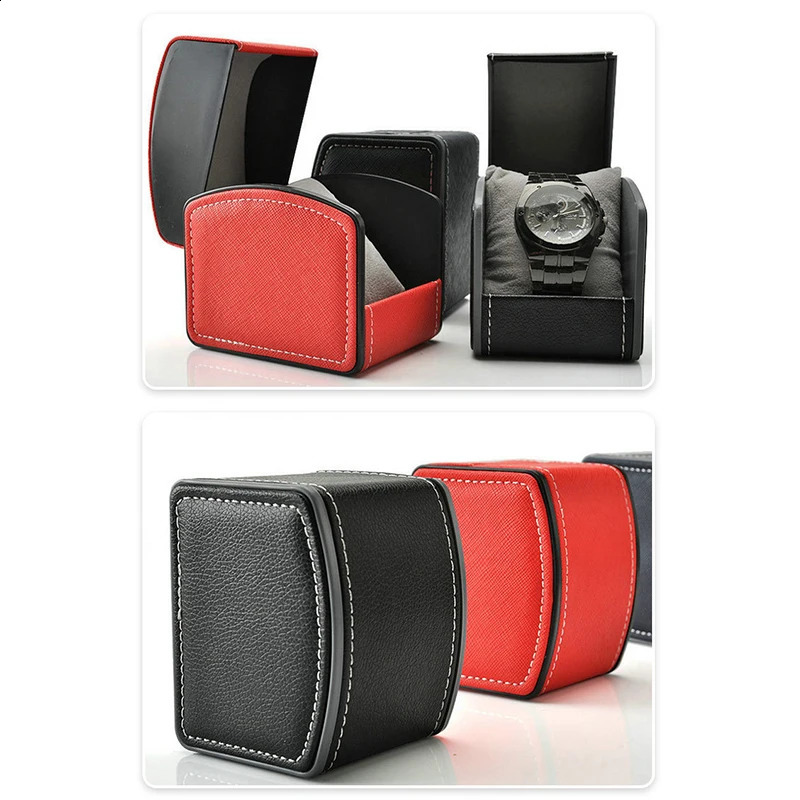 Portable Watch Box PU Leather Case Organizer Storage Rack Mens and Womens Bracelet Vintage Jewelry Pillow 240812