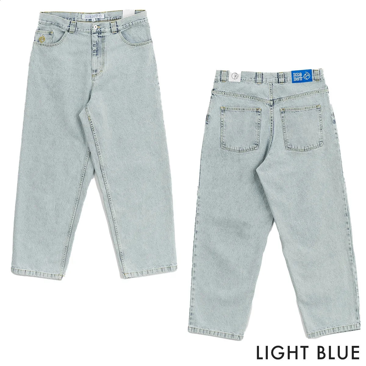 Y2K Skateboard Pants Hip Hop Harajuku Big Boy Jeans Gothic Graphic Embroidery Retro High Waist Pocket Mens Wide 240819