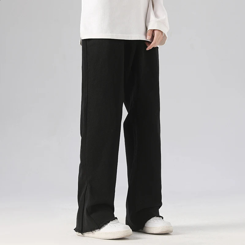 LAPPSTER Y2k Baggy Stacked Jeans Pants Black Low Rise Denim Pants Vintage Korean Fashions Japanese Streetwear Damaged Jeans 240819