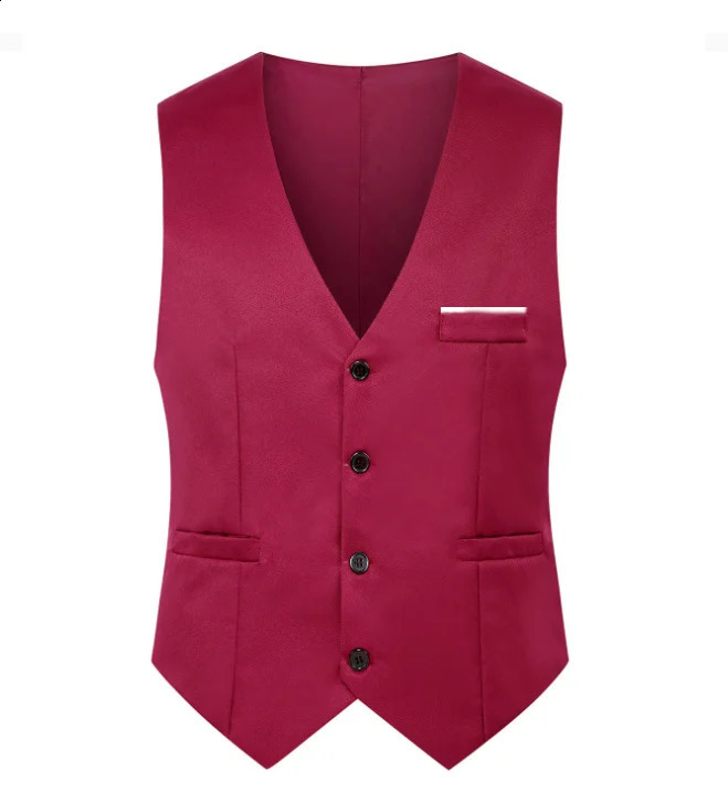 M-5XL Mens Suit Vest Summer Slim Fit Waist Solid Tank Top Business Leisure Party Bar Banquet Dress 240820