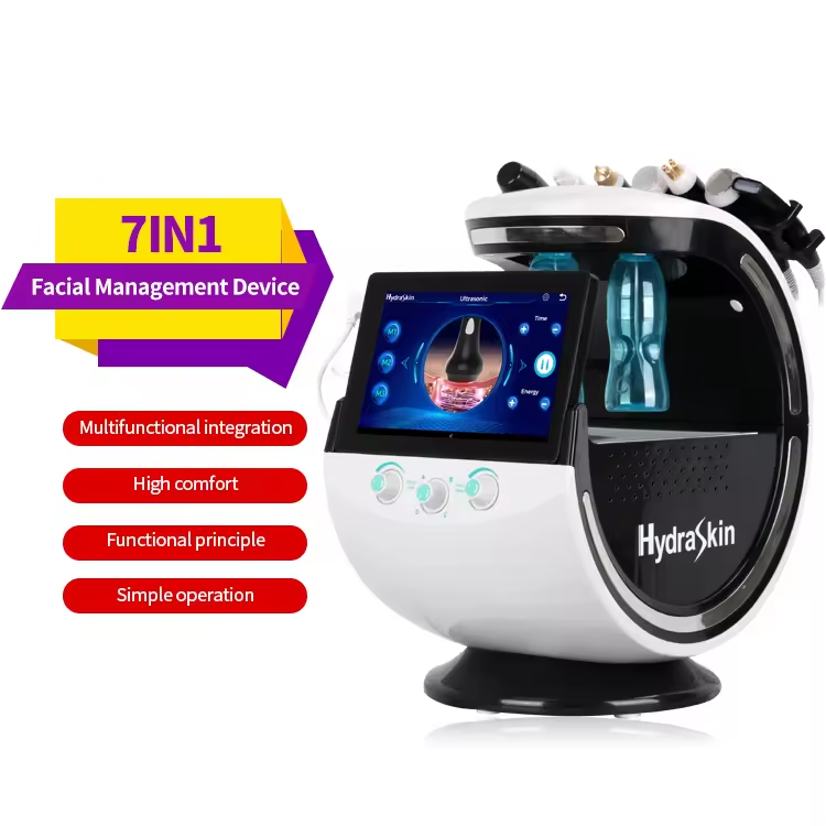 Factory Direct Facial Analysis Care Instrument High Frequency Light Wrinkles Promote Collagen Regeneration Water Oxygen Jet Machine Smart Ice Blue 7 i