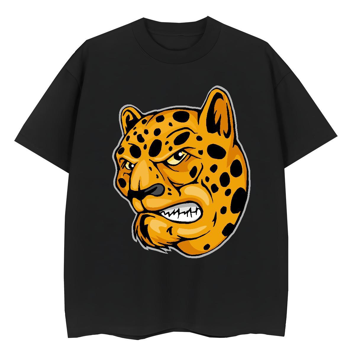 Brand Men T Shirts leopard Breathable Crew Neck Sport Skull 230g 100% Cotton Tshirt for Man Woman Fashion Design Tees