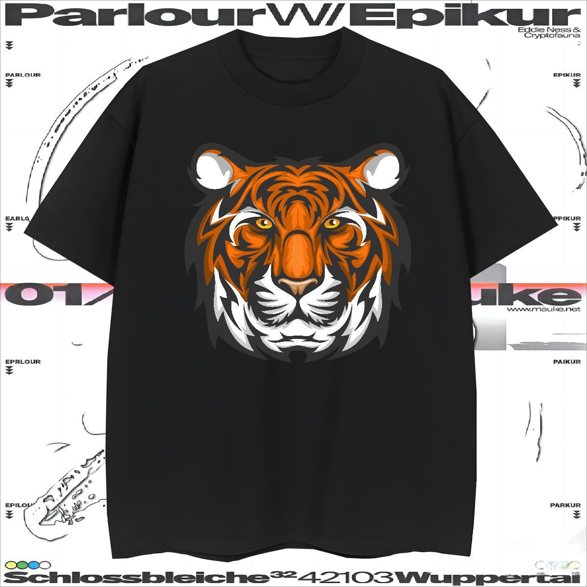 Classic T Shirt For Man tiger Short Sleeve Soft High Street Hip Hop Oversized 230g Pure Cotton Tshirt for Man Woman Fashion Designer Tops Shirt