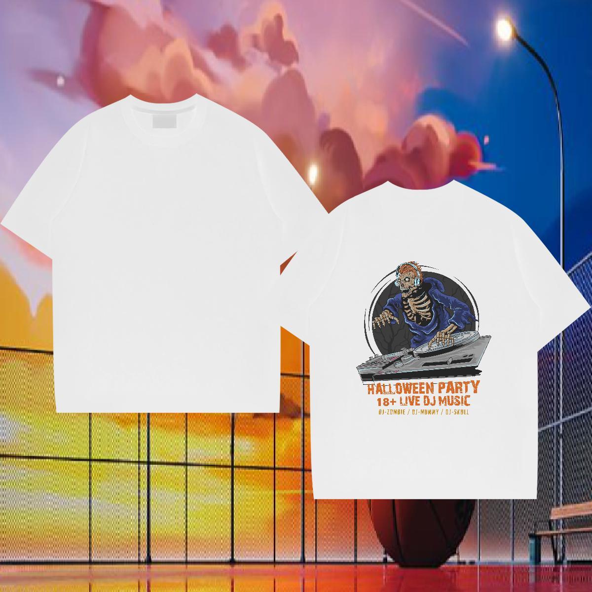 2024 New Mens Tshirts monster Anime Printing Street 230g Pure Cotton Tees Breathable Short Sleeve Popular Mens T Shirts Floral Print